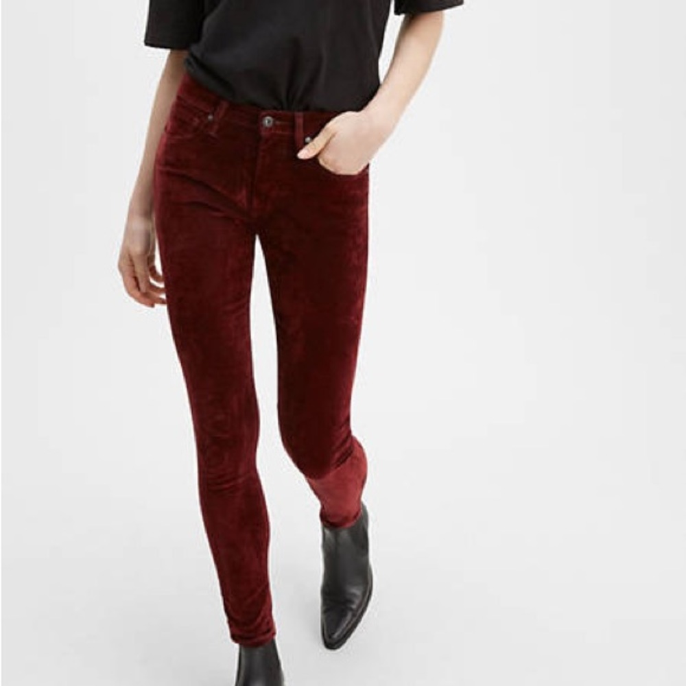 Levi’s velour skinny pants jeans size 27